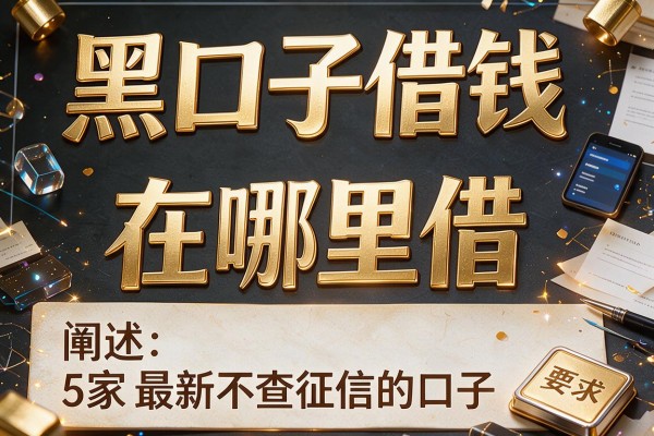 黑口子借钱在哪里借，阐述5家最新不查征信的口子