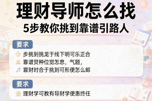 理财导师怎么找：5步教你挑到靠谱引路人