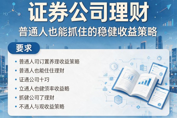 证券公司理财：普通人也能抓住的稳健收益策略