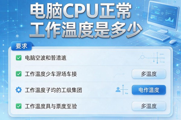 电脑CPU正常工作温度是多少