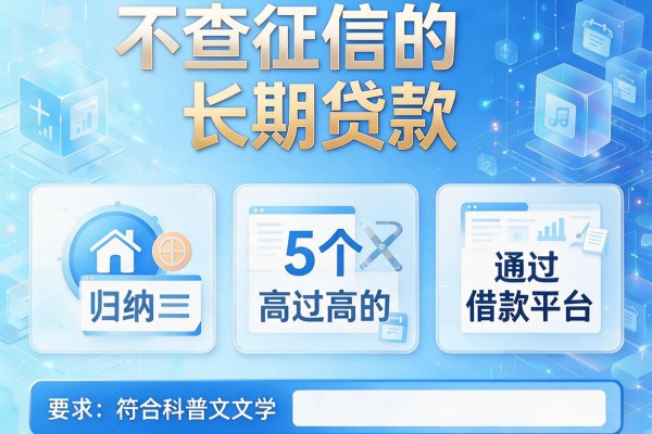 不查征信的长期贷款，归纳5个通过高的借款平台