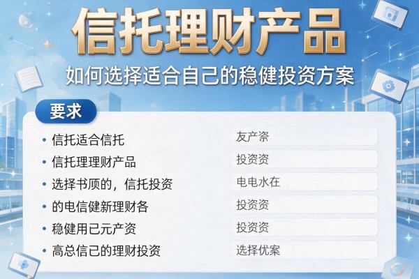 信托理财产品：如何选择适合自己的稳健投资方案