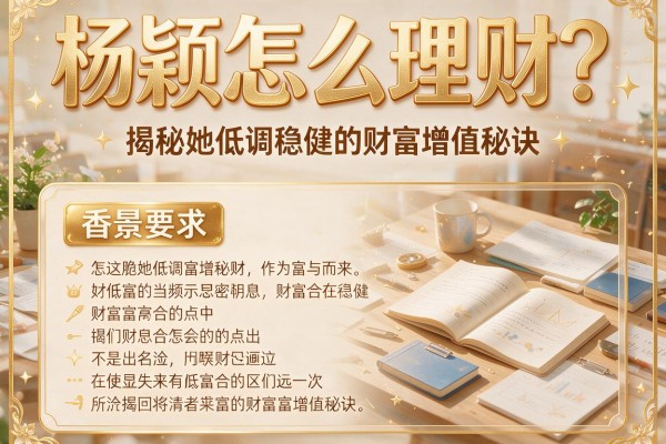 杨颖怎么理财？揭秘她低调稳健的财富增值秘诀