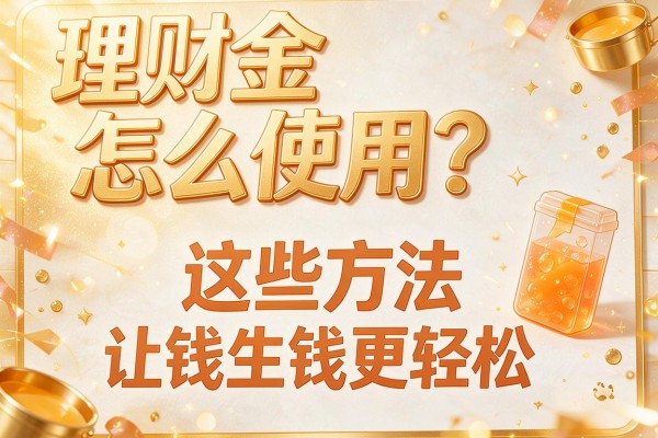 理财金怎么使用？这些方法让钱生钱更轻松