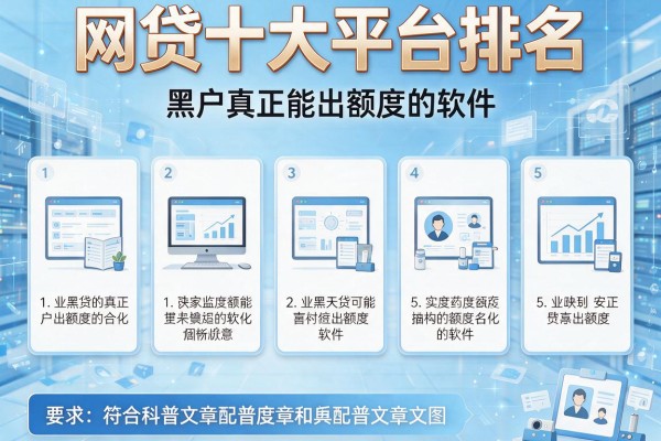 网贷十大平台排名，整合5个黑户真正能出额度的软件