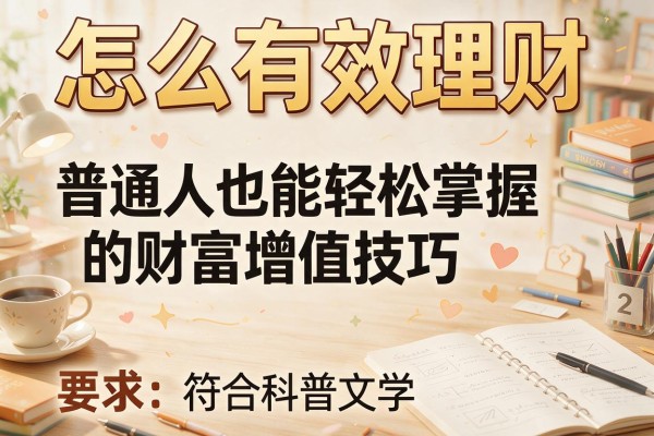 怎么有效理财：普通人也能轻松掌握的财富增值技巧