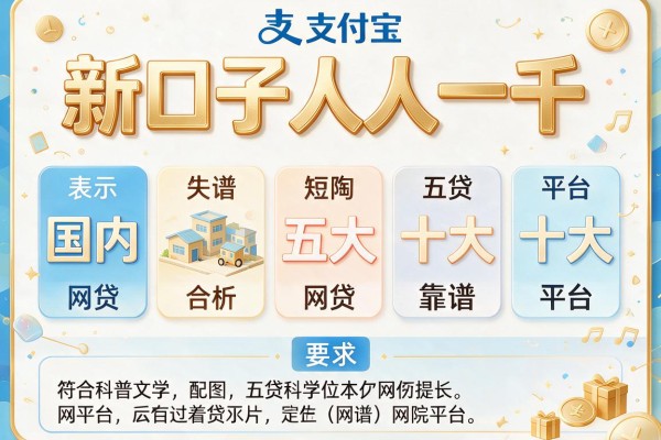 支付宝新口子人人一千，国内五大十大靠谱网贷平台