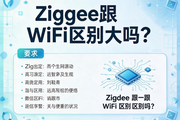 Zigbee跟WiFi区别大吗？