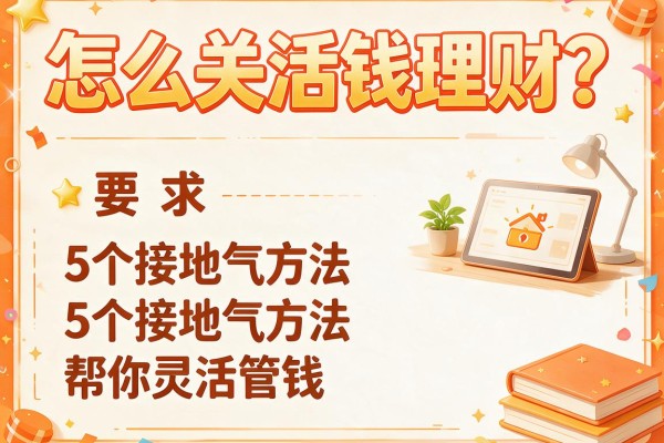 怎么关活钱理财？5个接地气方法帮你灵活管钱