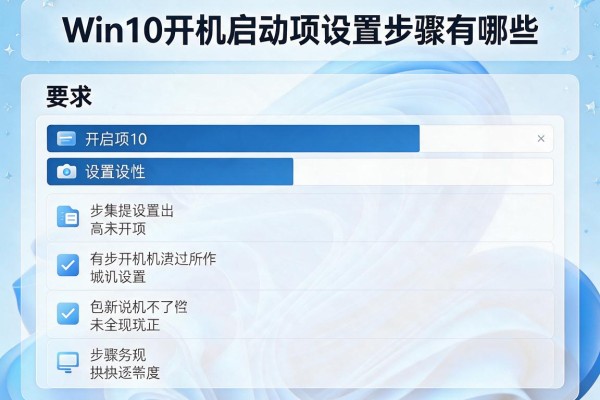 Win10开机启动项设置步骤有哪些？