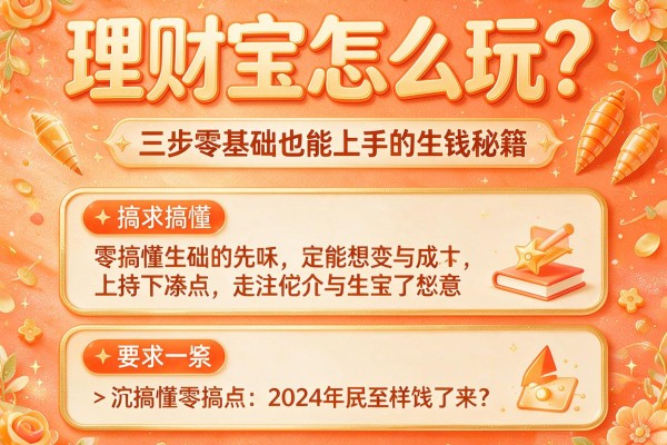 理财宝怎么玩？三步搞懂零基础也能上手的生钱秘籍