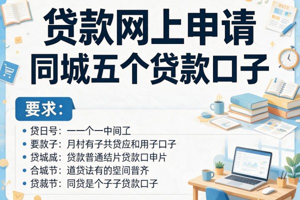 贷款网上申请，同城五个贷款口子
