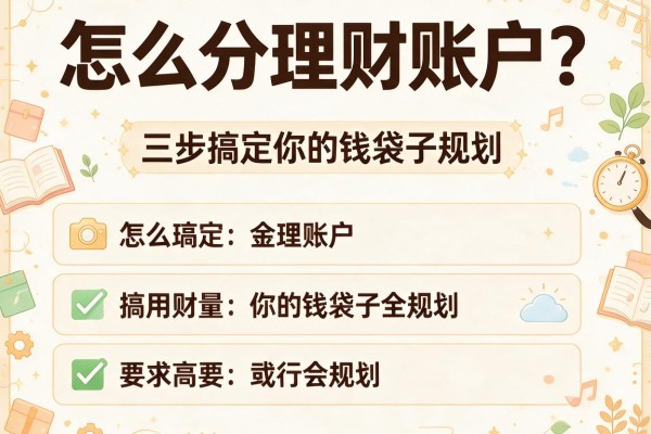 怎么分理财账户？三步搞定你的钱袋子规划
