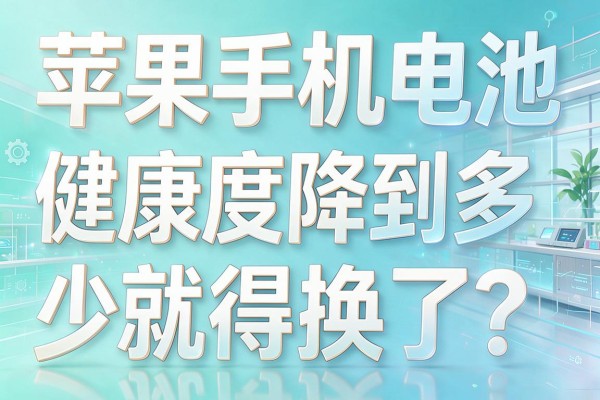 苹果手机电池健康度降到多少就得换了？