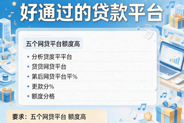 好通过的贷款平台，分析五个网贷平台额度高