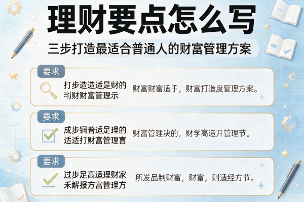 理财要点怎么写：三步打造最适合普通人的财富管理方案