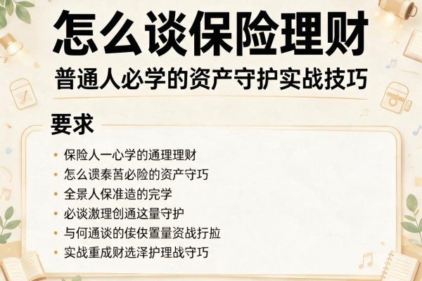 怎么谈保险理财：普通人必学的资产守护实战技巧