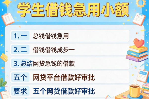 学生借钱急用小额，总结五个网贷平台借款好审批