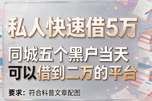 私人快速借5万，同城五个黑户当天可以借到二万的平台