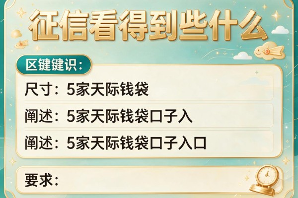 征信看得到些什么，阐述5家天际钱袋口子入口