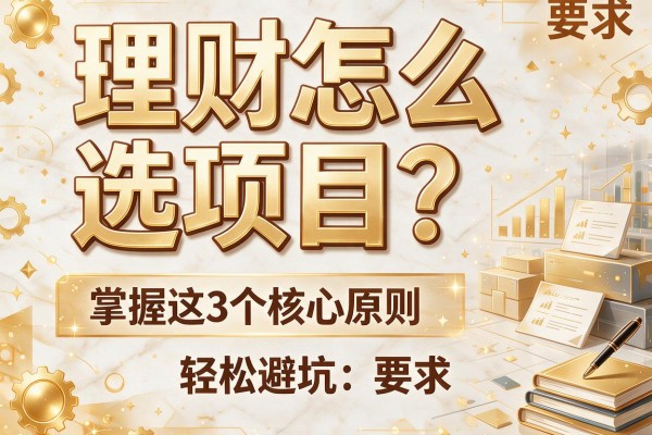 理财怎么选项目？掌握这3个核心原则轻松避坑