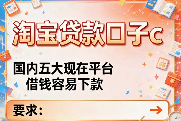 淘宝贷款口子c，国内五大现在平台借钱容易下款