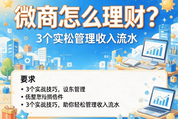 微商怎么理财？3个实战技巧助你轻松管理收入流水