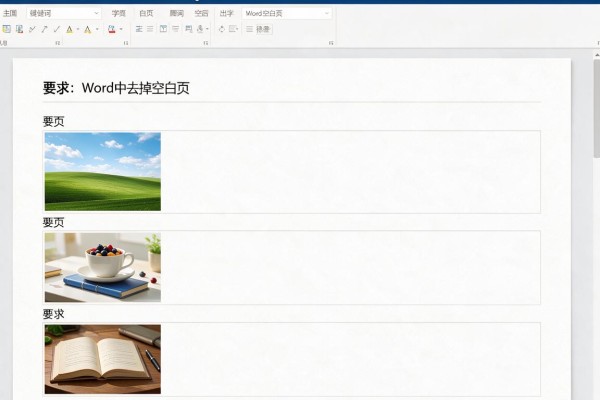 Word中怎样去掉空白页？