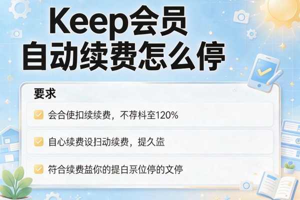 Keep会员自动续费怎么停？