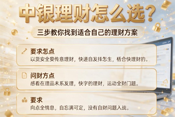 中银理财怎么选？三步教你找到适合自己的理财方案