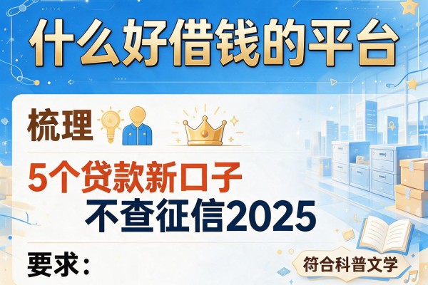 什么好借钱的平台，梳理5个贷款新口子不查征信2025