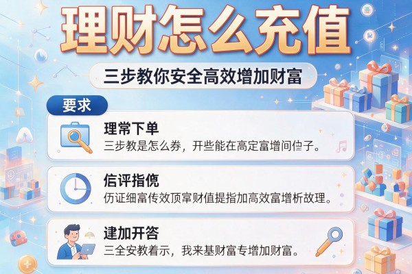 理财怎么充值：三步教你安全高效增加财富