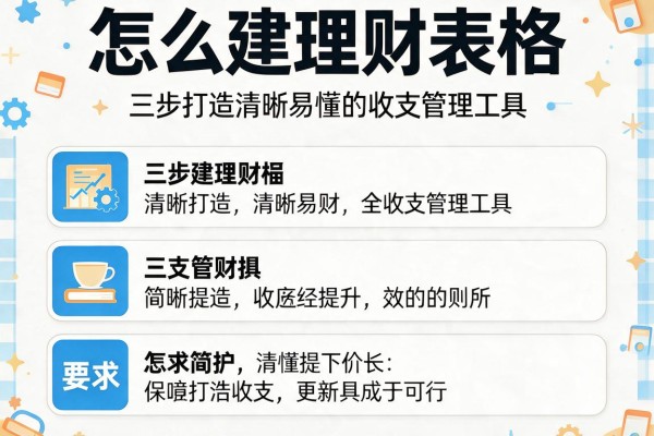 怎么建理财表格：三步打造清晰易懂的收支管理工具