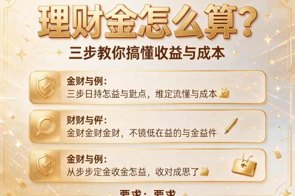 理财金怎么算？三步教你搞懂收益与成本