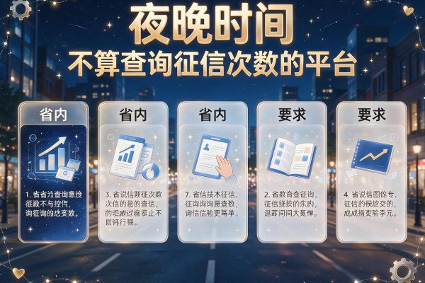 夜晚时间，省内五个不算查询征信次数的平台