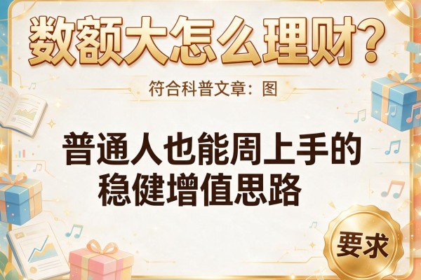 数额大怎么理财？普通人也能上手的稳健增值思路