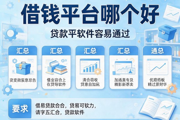 借钱平台哪个好，汇总五个贷款软件容易通过