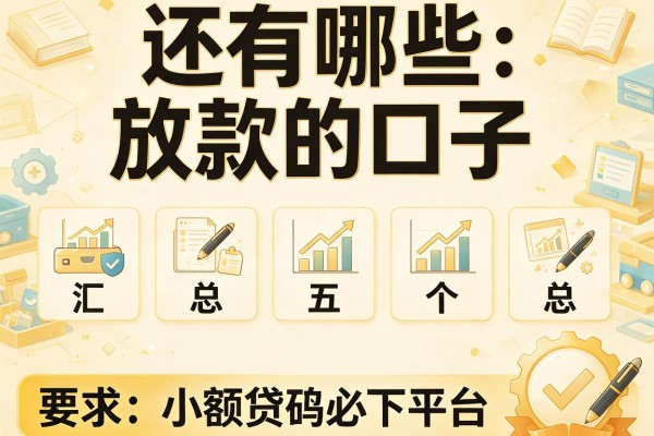 还有哪些放款的口子，汇总五个小额贷款必下平台