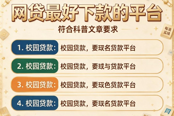 网贷最好下款的平台，探讨五款校园贷款平台