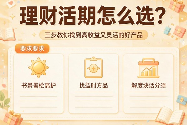 理财活期怎么选？三步教你找到高收益又灵活的好产品