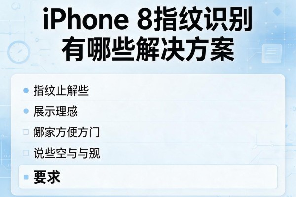 iPhone8指纹识别有哪些解决方案？