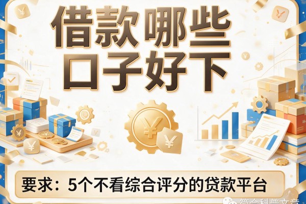 借款哪些口子好下，梳理5个不看综合评分的贷款平台