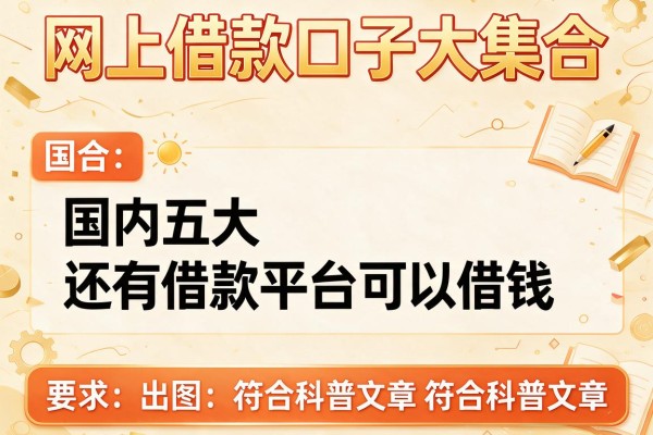 网上借款口子大集合，国内五大还有借款平台可以借钱