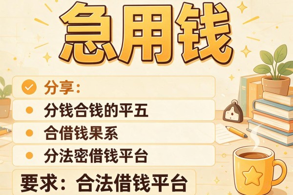 急用钱，分享五个合法借钱平台