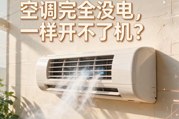 空调完全没电一样开不了机？
