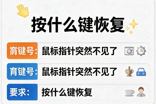 鼠标指针突然不见了按什么键恢复