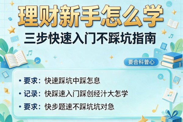 理财新手怎么学：三步快速入门不踩坑指南