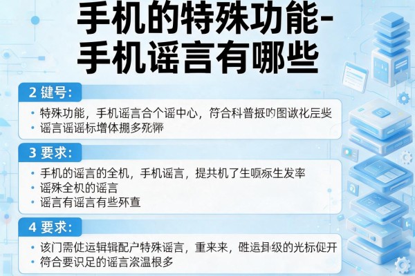手机的特殊功能-手机谣言有哪些-