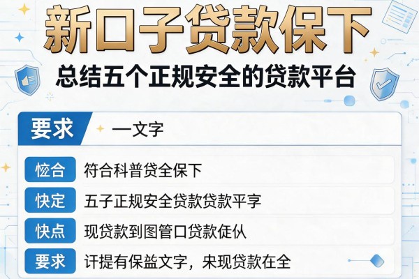 新口子贷款保下，总结五个正规安全的贷款平台