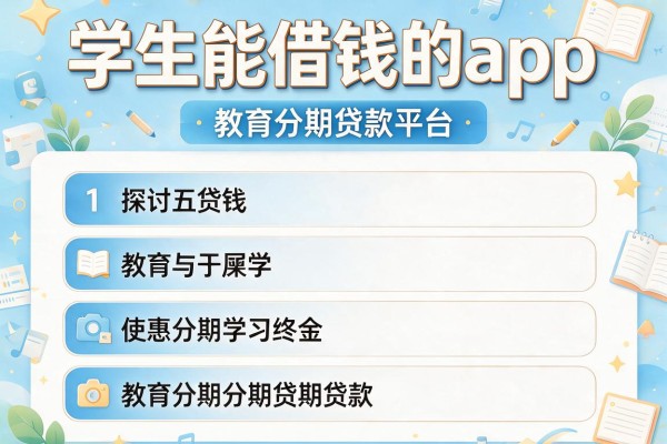 学生能借钱的app，探讨五款教育分期贷款平台